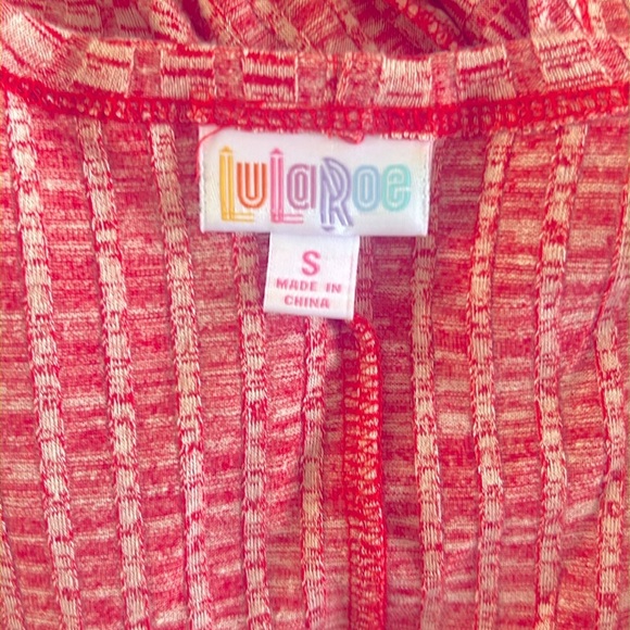 LULAROE Coral 🌺 Sleeveless Knit Cardigan - Picture 3 of 8
